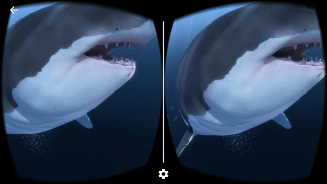 VR対応ヘッドマウントでの表示モード